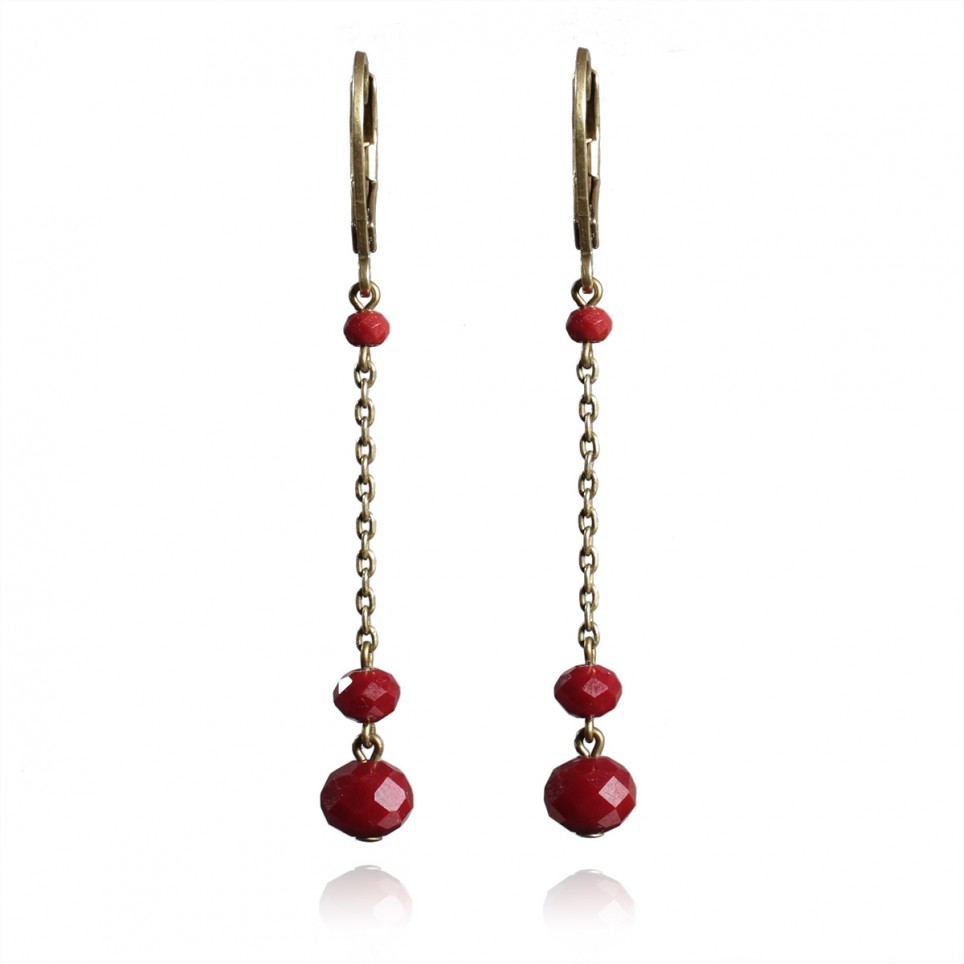 boucle d oreille rouge